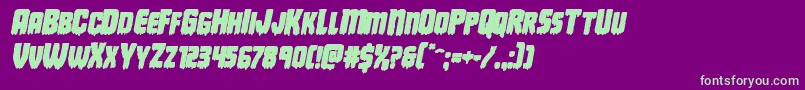 Deathbloodboldital Font – Green Fonts on Purple Background