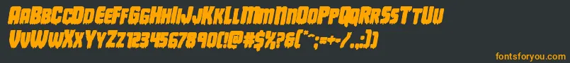 Deathbloodboldital Font – Orange Fonts on Black Background