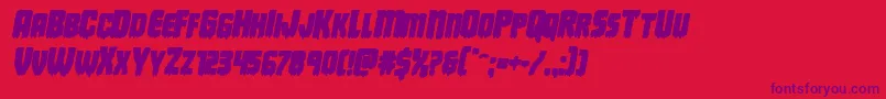 Deathbloodboldital Font – Purple Fonts on Red Background