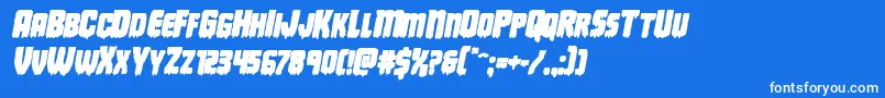 Deathbloodboldital Font – White Fonts on Blue Background