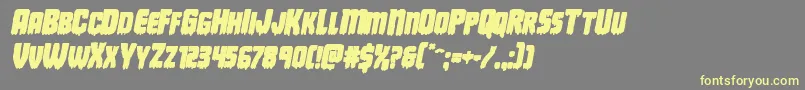 Deathbloodboldital Font – Yellow Fonts on Gray Background