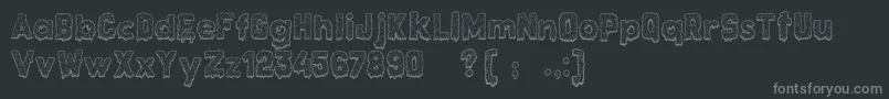 Monstrocity Font – Gray Fonts on Black Background