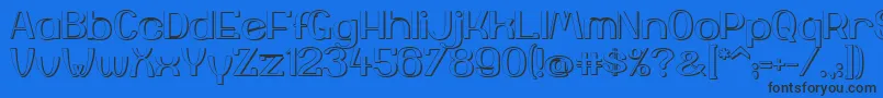 YiggivooUc3D Font – Black Fonts on Blue Background