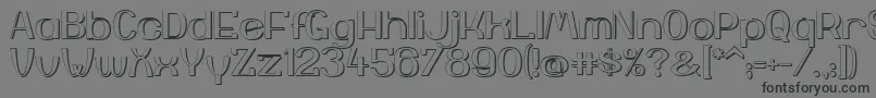 YiggivooUc3D Font – Black Fonts on Gray Background