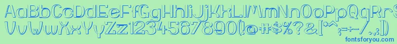 YiggivooUc3D Font – Blue Fonts on Green Background