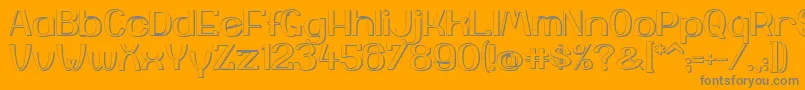 YiggivooUc3D-Schriftart – Graue Schriften auf orangefarbenem Hintergrund