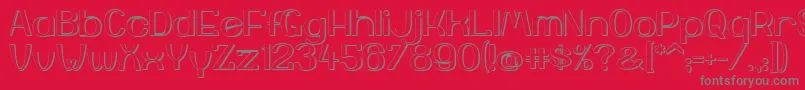 YiggivooUc3D Font – Gray Fonts on Red Background