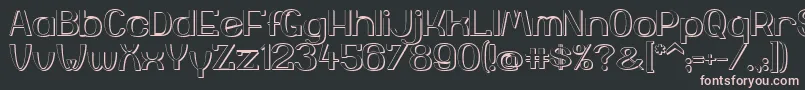 YiggivooUc3D Font – Pink Fonts on Black Background