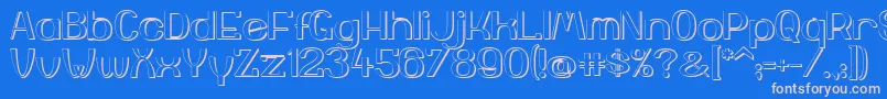 YiggivooUc3D Font – Pink Fonts on Blue Background