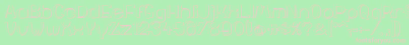 YiggivooUc3D Font – Pink Fonts on Green Background