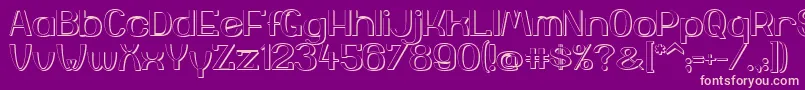 YiggivooUc3D Font – Pink Fonts on Purple Background