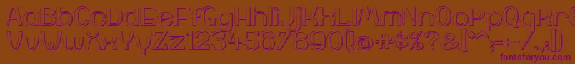 YiggivooUc3D Font – Purple Fonts on Brown Background