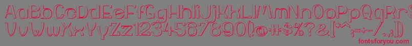 YiggivooUc3D Font – Red Fonts on Gray Background