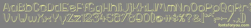 YiggivooUc3D Font – Yellow Fonts on Gray Background