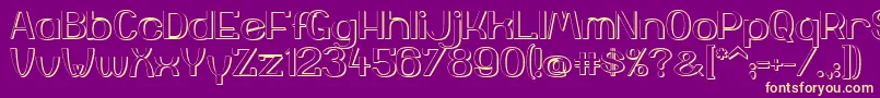 YiggivooUc3D Font – Yellow Fonts on Purple Background