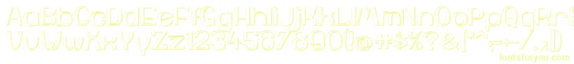 YiggivooUc3D Font – Yellow Fonts on White Background