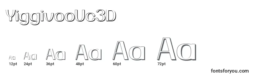 Размеры шрифта YiggivooUc3D