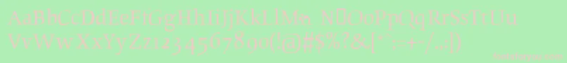 Beowolfserifr23 Font – Pink Fonts on Green Background