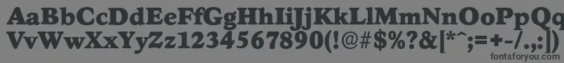 フォントStratfordserialBlackRegular – 黒い文字の灰色の背景
