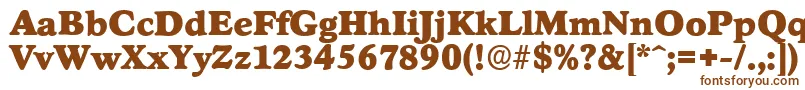 Шрифт StratfordserialBlackRegular – коричневые шрифты на белом фоне