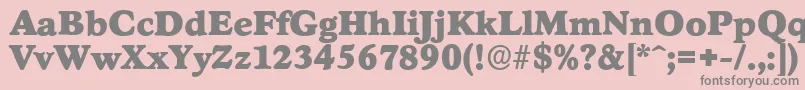 StratfordserialBlackRegular Font – Gray Fonts on Pink Background