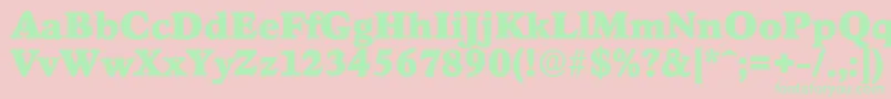 フォントStratfordserialBlackRegular – ピンクの背景に緑の文字