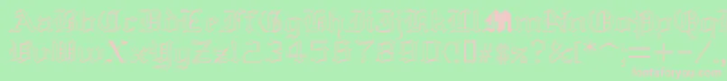 Yolda Font – Pink Fonts on Green Background