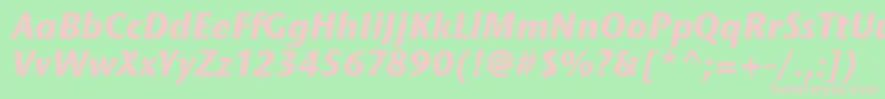 StoneSansItcTtBolditalic Font – Pink Fonts on Green Background