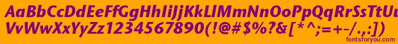 StoneSansItcTtBolditalic Font – Purple Fonts on Orange Background