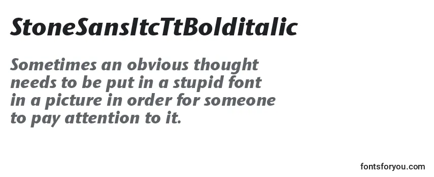 StoneSansItcTtBolditalic Font