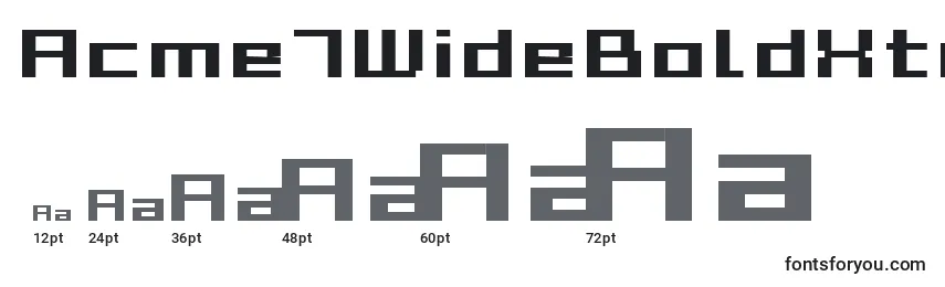 Размеры шрифта Acme7WideBoldXtnd