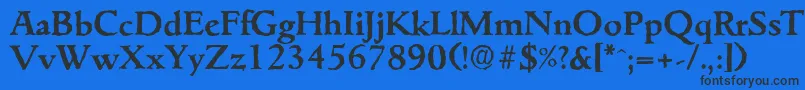 GouditaantiqueBold Font – Black Fonts on Blue Background