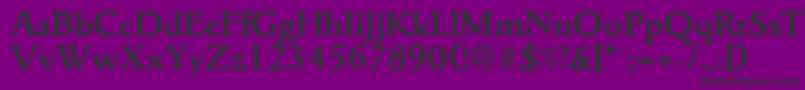 GouditaantiqueBold-Schriftart – Schwarze Schriften auf violettem Hintergrund