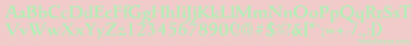 GouditaantiqueBold Font – Green Fonts on Pink Background