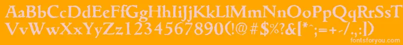 GouditaantiqueBold Font – Pink Fonts on Orange Background