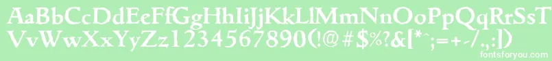 GouditaantiqueBold Font – White Fonts on Green Background