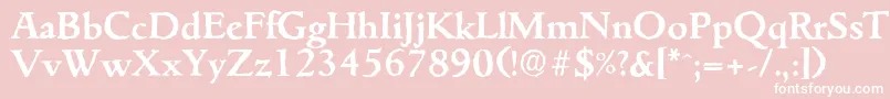 GouditaantiqueBold Font – White Fonts on Pink Background