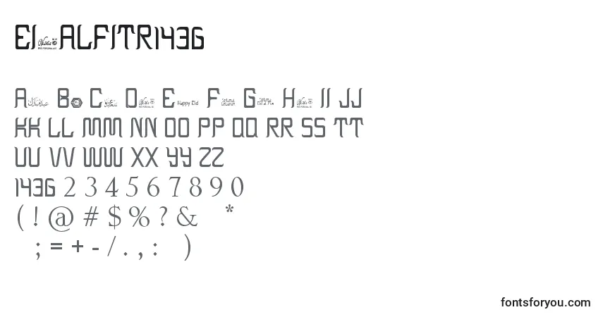 A fonte EidAlFitr1 – alfabeto, números, caracteres especiais