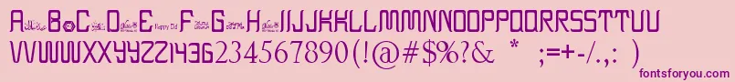 EidAlFitr1 Font – Purple Fonts on Pink Background