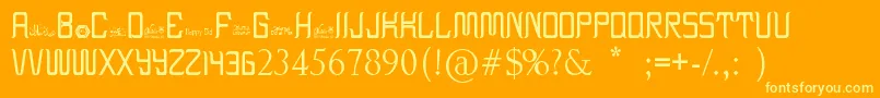 EidAlFitr1 Font – Yellow Fonts on Orange Background