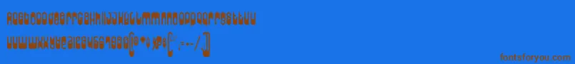 Wunderland Font – Brown Fonts on Blue Background