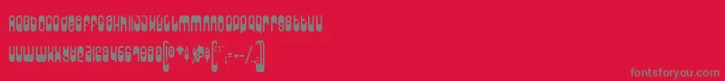Wunderland Font – Gray Fonts on Red Background