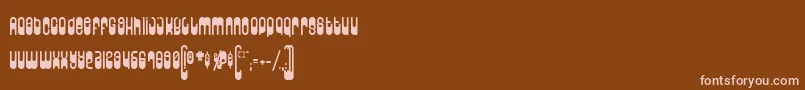 Wunderland Font – Pink Fonts on Brown Background