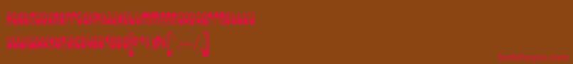 Wunderland Font – Red Fonts on Brown Background