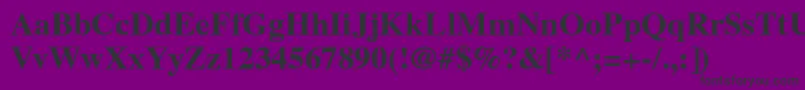 VremyaBold-fontti – mustat fontit violetilla taustalla