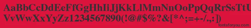 VremyaBold Font – Black Fonts on Red Background