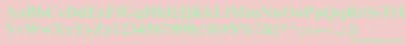 VremyaBold Font – Green Fonts on Pink Background