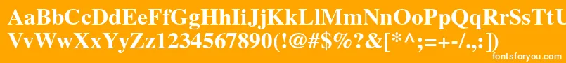 VremyaBold-Schriftart – Weiße Schriften auf orangefarbenem Hintergrund