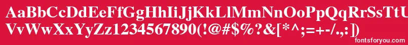 VremyaBold Font – White Fonts on Red Background