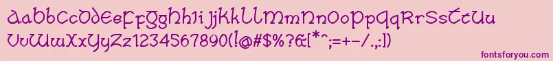 Taisean Font – Purple Fonts on Pink Background
